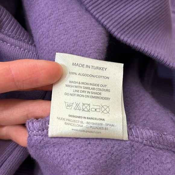 Nude Project Record Hood Lavander Purple Fleeced XXL - Picture 15 of 16